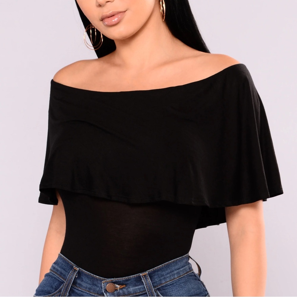 Ruffle Off The Shoulder Bodysuit